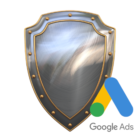 Google Ads logó és egy pajzs képe