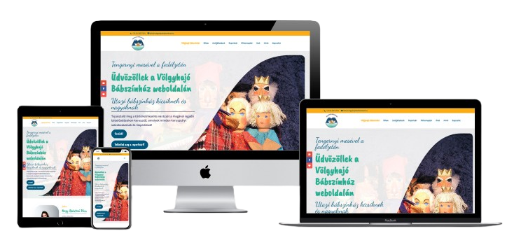 Völgyhajó Bábszínház weboldala