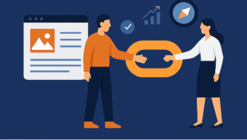 weboldal, két ember kezet fog - grafika