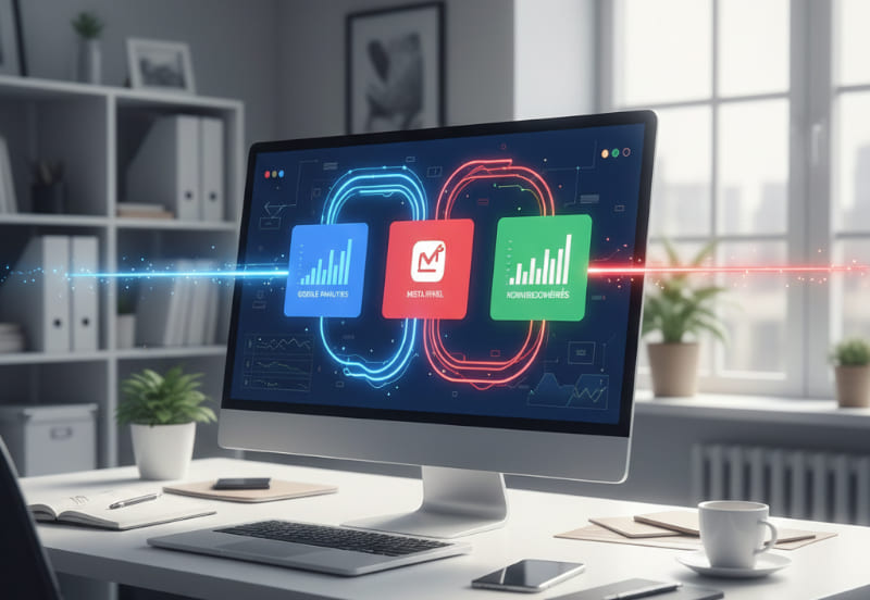 Egy asztali számítógépen grafikonok látszódnak